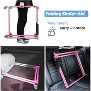 GanFindX Folding Skater Aid for Kids, Roller Skating Trainer for Beginners, Inline Skate Balance Walker (30/Pink)