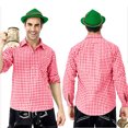 thumbnail image 2 of CYiJun Mens Plaid Shirts Casual Vintage Soft Long Sleeve Button Down Cotton Plaid Shirts with Pocket,Red 2XL, 2 of 5