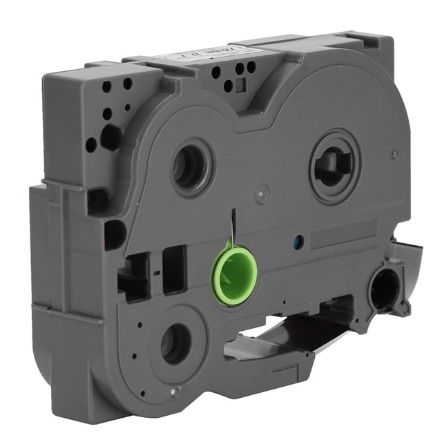 Cinta adhesiva negra sobre plata mate TZZ M941 P touch de 8 m, compatible con Brother Label Tape Maker de 18 mm