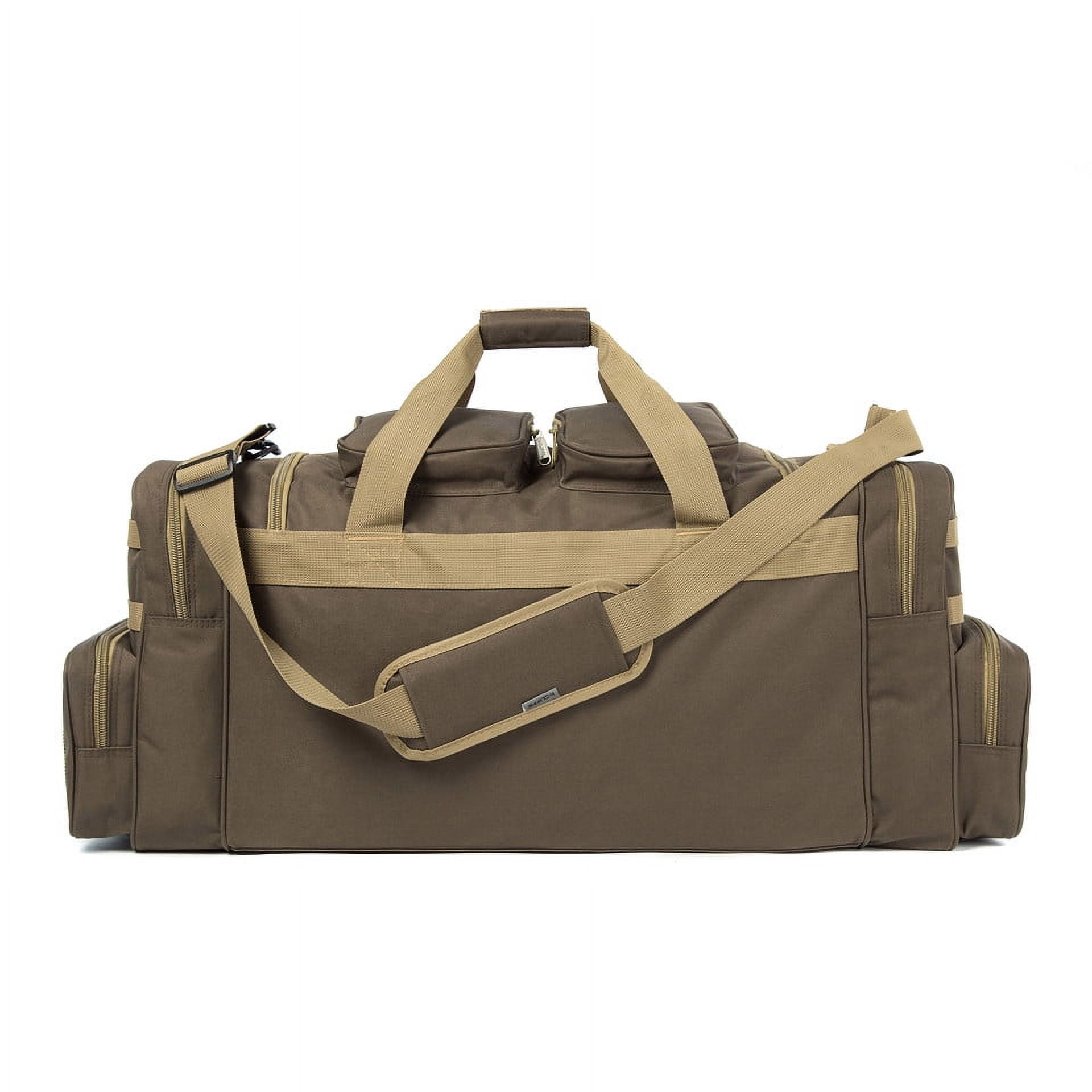 K-Cliffs Heavy Duty Sports Gear Duffel Gym Tote Outdoor Range Equpment Bag High Quality Travel Weekender All Season Large 33 inch Khaki