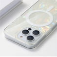 thumbnail image 4 of Magnetic Series Designed for iPhone Case[Compatible with MagSafe][Military Drop&Camera Lens Protection] Laser Glitter Pearly Shell Translucence Shockproof Cover (Purple,iPhone 15 Plus), 4 of 5