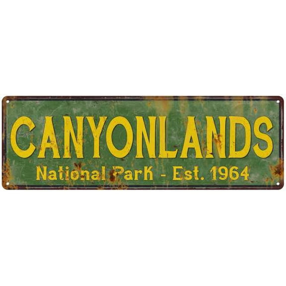 Canyonlands National Park Rustic Metal 6x18 Sign Cabin Wall Decor 106180057024