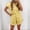 *Yellow, variant on ClodeEU Women's Linen Blend Short Sleeve Top and Pants Set ,Solid Color Casual Two Piece Outfit Yellow,Womens Plus S