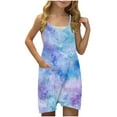 thumbnail image 2 of Girl's Summer Overalls With Pockets Sleeveless Print Strap Shorts Jumpsuit Children Girls Loose Overalls Home School, 2 of 5