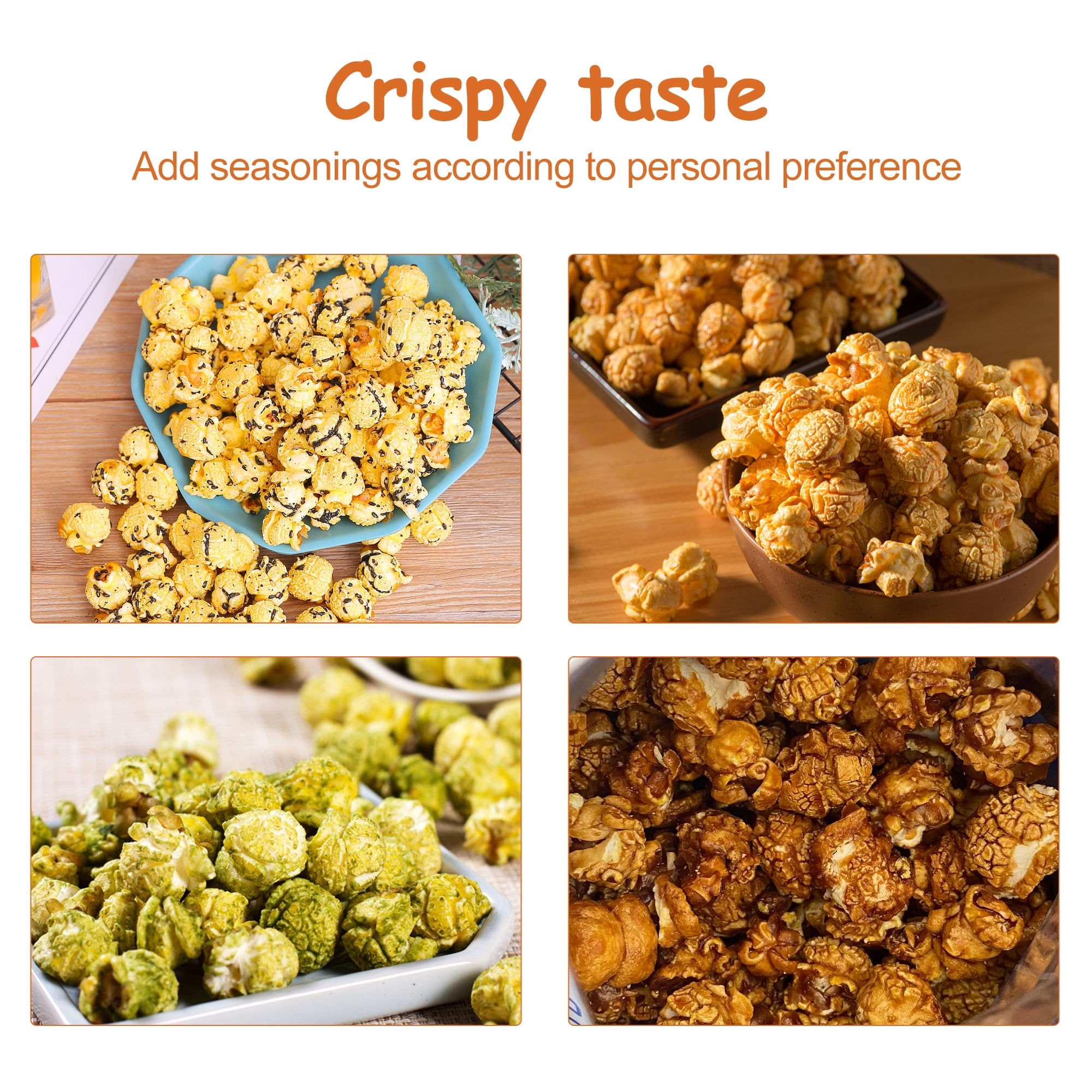 Popcorn Machine High Popping Rate,  Minutes Fast Popping Air Popper Popcorn Maker, No Oil, Food Safe Mini Popcorn Machine