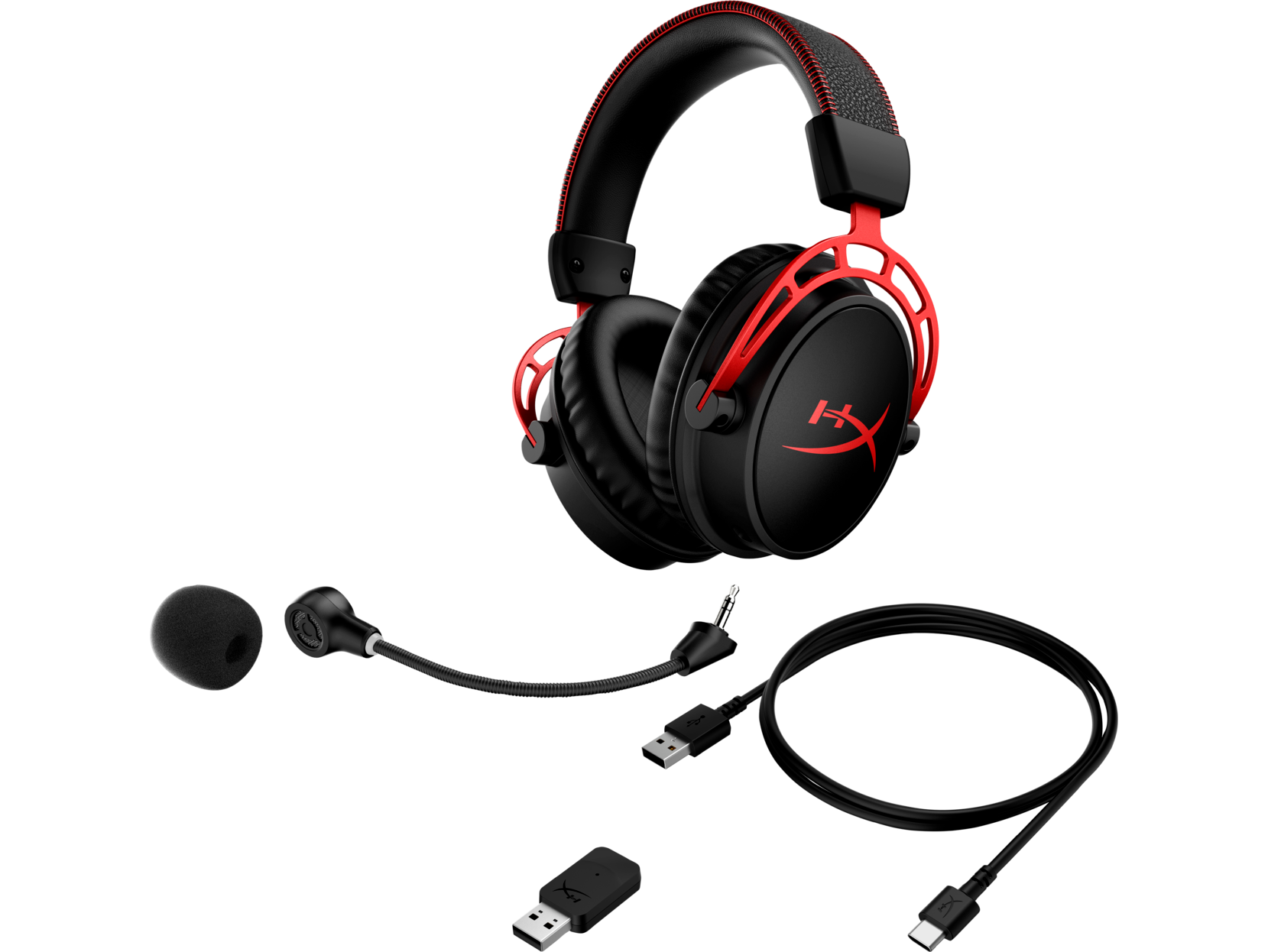 HyperX Cloud Alpha Wireless Over-Ear Gaming Headset, Red - image 2 of 7