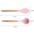 thumbnail image 2 of Utensilios de cocina del silicón de la cocina, sistema del utensilio de cocina de 2 piezas, utensilios de cocina de madera fáciles de limpiar, 2 of 5