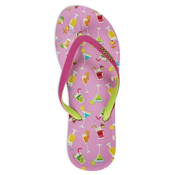 MeMoi Women's Drinks Flip Flops & Mesh Bag Set - Womens - Female