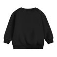 thumbnail image 3 of Cavosen Sweatshirts for Teen Girls Baby Infant Toddler Little Kids Long Sleeve Round Neck Pullover Sweatshirts Heartbeat Dog Paw Side Split Hem Stylish Sweatshirts Tops Black 6 Months, 3 of 3
