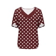 thumbnail image 5 of Neewe Womens Tops Basic Summer Printed T Shirts Short Sleeve Dressy Casual Loose Fit Cute Tee Clothes Trendy Fashion Outfits, 5 of 7