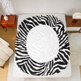 thumbnail image 5 of Homewish Teenagers Zebra Print Twin Sheet Sets 3pcs,Retro Vintage Aesthetic Twin Fitted Sheet Microfiber,Abstract Geometric Stripes Breathable Flat Sheet,Luxury Bedroom Decor, 5 of 7
