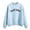 Blue, variant on Bibifish Womens Sweatshirts Letter Printed Crewneck Long Sleeve Pullover Tops Casual Lightweight Spring Fall Relaxed Fit Sweatshirts