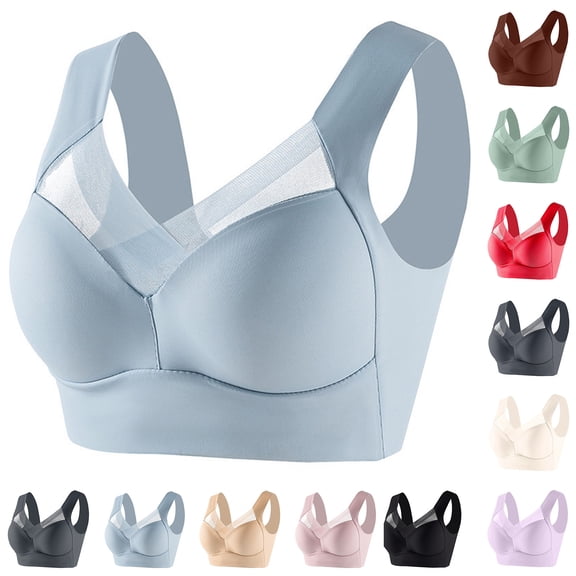 Admvng Women's Wireless Bras Supportive Seamless Lace Comfy No Underwire Everyday T Shirt Bras,Sizes L-8XL