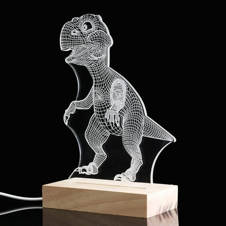 Red Blue Green Warm White Fashion Creative Color Changing Usb 3d Dinosaur Led Night Light Desk Table Lamp Bedside Lamp Kids Gift Home Decoration Walmart Canada