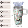 thumbnail image 3 of 20OZ Dog Paw Print Outdoor Tumbler with Handle Straw and Lid Travel Coffee Cup Cute Drinkware for Women Friends Great Holiday Birthday Gifts Portable and Durable, 3 of 6