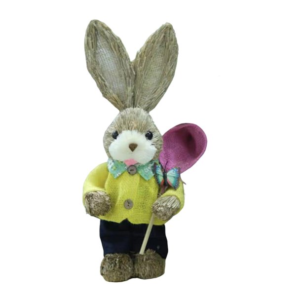 de Pascua de Dibujos Animados, Adornos Hechos a Mano de 35cm, Exhibición Artesanal, Mano de Obra Detallada, Regalos de Vacaciones, Decorativo Estilo F Gloria Estatuilla de conejito