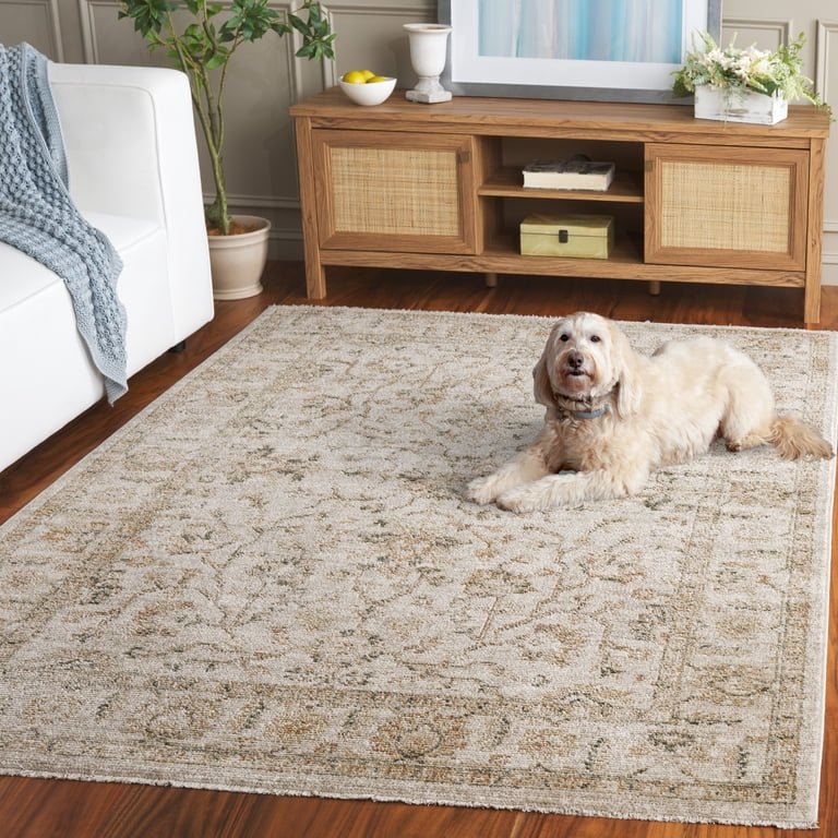 SAFAVIEH Hazel Delores Oriental Area Rug, Ivory/Beige, 4' x 6