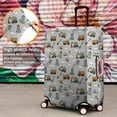 thumbnail image 4 of Cartoon Construction Vehicles Buildings Luggage Cover Fashion Suitcase Cover Baggage Covers Fit 25-28 Inch Luggage (Go Travel), 4 of 5
