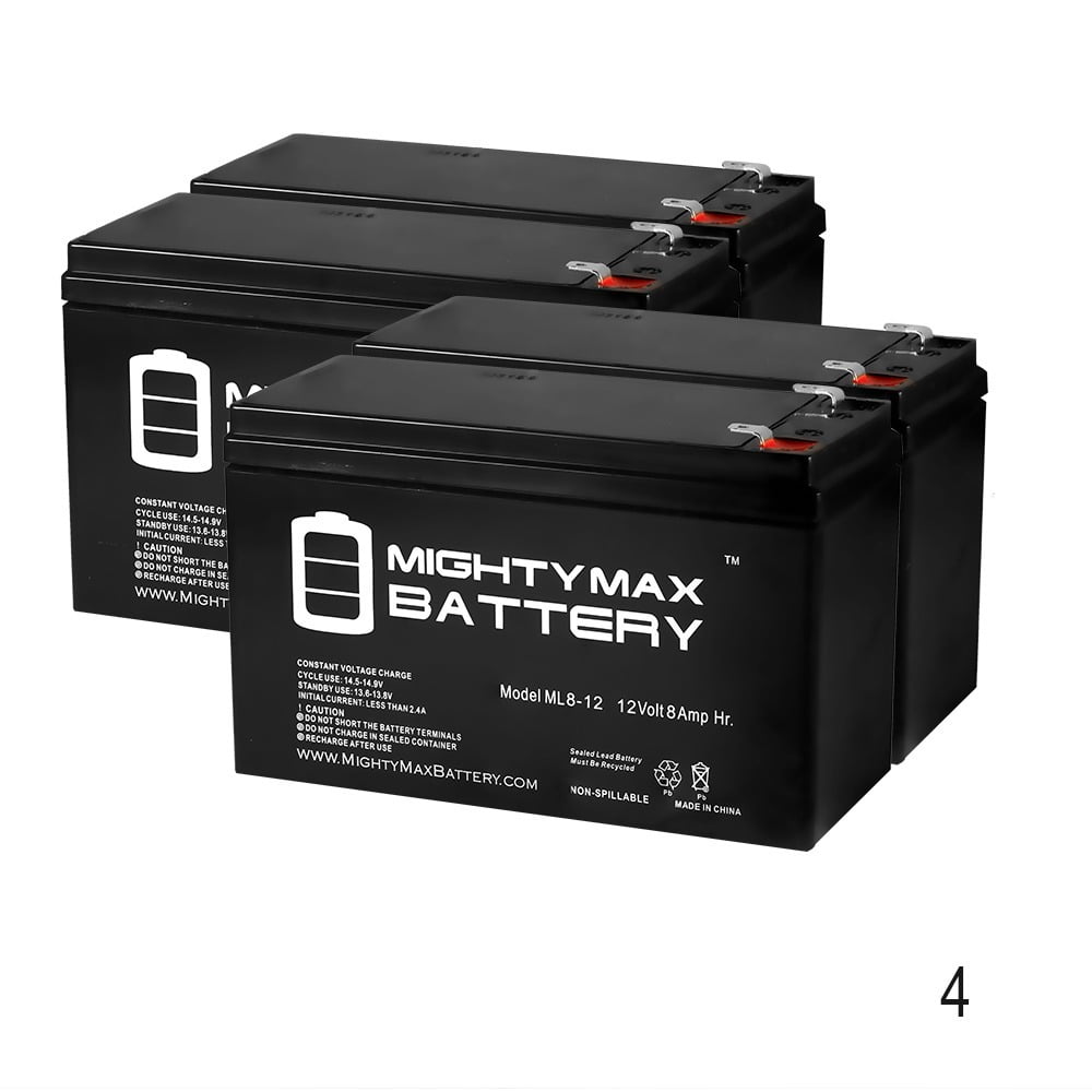 12V 8Ah SLA Battery Replacement For Celestron Power Tank - 4 Pack ...