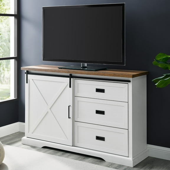 Manor Park Sliding Door TV Stand for TVs up to 60 inches, Multiple Finishes