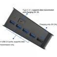 thumbnail image 5 of 5 Port USB Hub for PS5, USB High-Speed Expansion Hub Charger USB Extender Compatible with PS5 Playstation 5 Game Console, 5 of 6