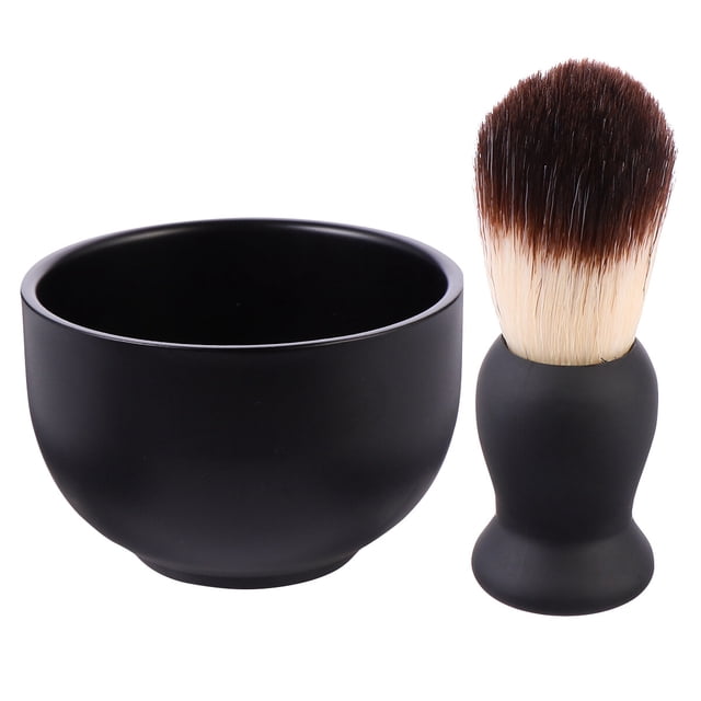 MasteelfCA Ensemble de 2 Brosses à Raser Brosse à Cheveux avec Bol à Savon à Raser Kit de Brosses à Raser pour Homme