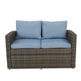 thumbnail image 5 of Incadozo 5PC All-Weather Wicker Patio Seating Set, Gray/Blue, 5 of 12