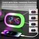 thumbnail image 5 of Reloj despertador digital LED para dormitorio, con espejo RGB, despertador digital de escritorio, función de repetición y luz nocturna RGB, puerto de carga USB, alarmas para adolescentes y niños., 5 of 6