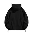 thumbnail image 3 of Men's Jacket Fashion Casual Outdoor Workwear Pocket Loose Hooded Jackets Solid Color Top, 3 of 3