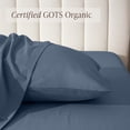 thumbnail image 3 of Bare Home Percale Weave Pillowcase Set - Organic Cotton - Standard, Bering Sea, 3 of 8