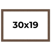 30x19 Frame Brown Farmhouse Solid Wood Picture Frame Width 1.5 Inches | Interior Frame Depth 0.5