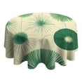 thumbnail image 4 of Green Tie Dye Round Tablecloth 60"x60",Wrinkle Wipeable Table Cloth for Kitchen Dining Room Picnic Patio Party, 4 of 6