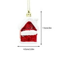 thumbnail image 3 of JeashCHAT 2PCS Christmas Ornaments Christmas Decorations House Hanging Pendants Holiday Christmas Tree Decorations Christmas Gifts for Kids, 3 of 3