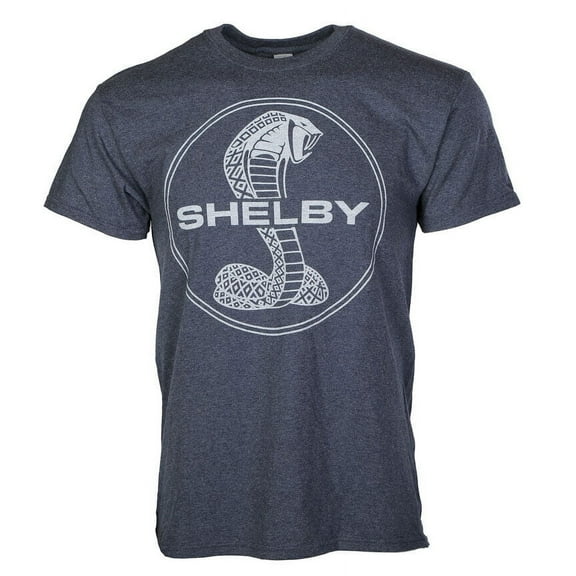 Ford Shelby Snake GT350 Logo Graphic Cotton T-Shirt Navy Blue Official Licensed (S)