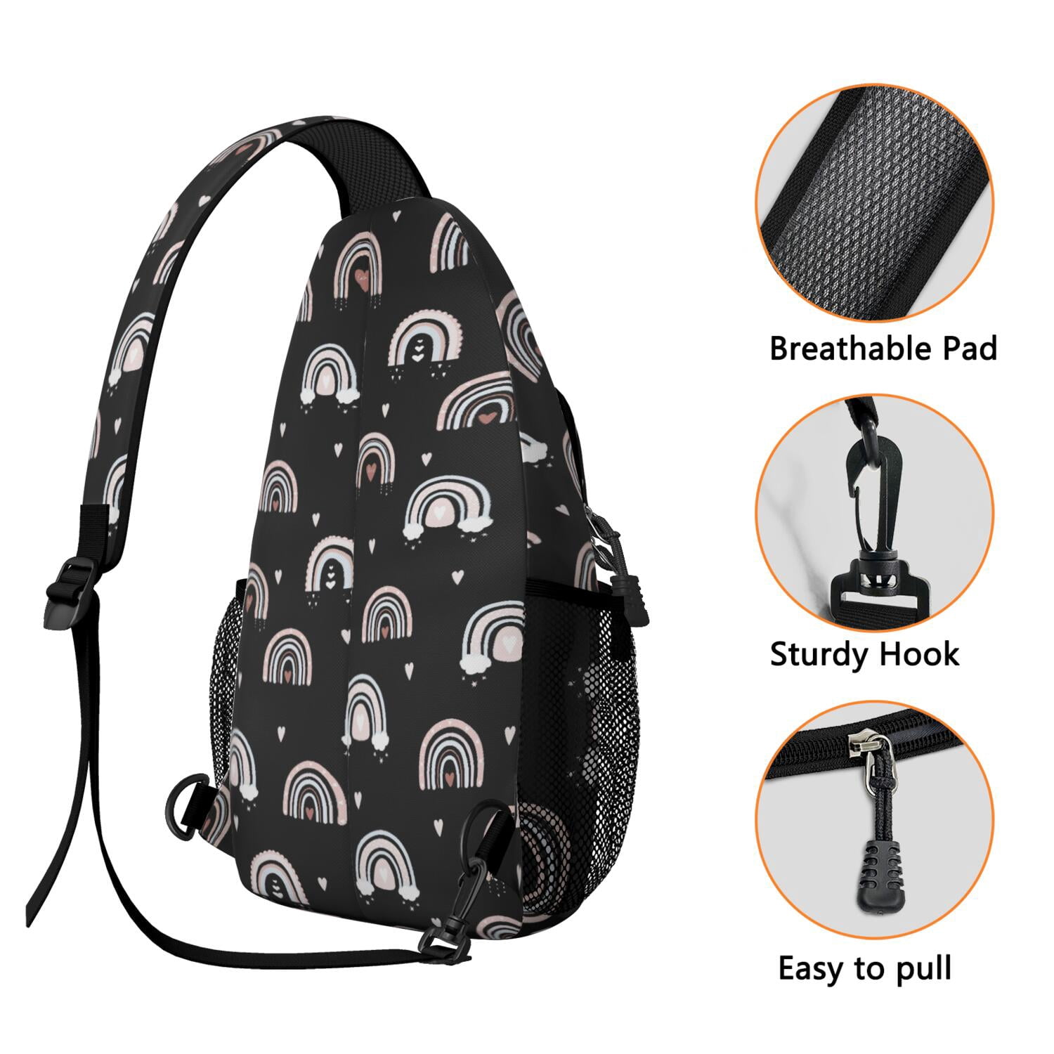 Bohemian Style Chest Bag Colorful Anti-Theft Sling Bag for Women Artistic & Comfortable