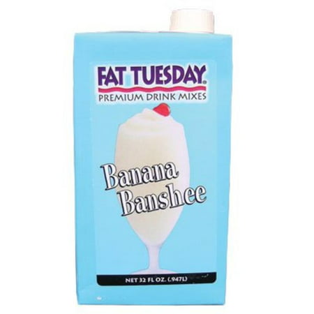 Drink Mix Banana Banshee 32OZ Sold Each #FTBBAN32-S By Fat (Best Fat Tuesday Drink)