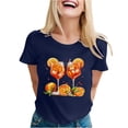thumbnail image 1 of T-shirt à Manches Courtes Imprimé Col Rond Décontracté pour Femmes, 1 of 3