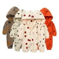 thumbnail image 5 of Esaierr Infant Hooded Zipper Jumpsuit Girls Boys Hoodie Romper Winter Long Sleeve Clothes for Baby Newborn for 0-24M, 5 of 5