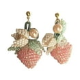 thumbnail image 1 of Pendientes de fresa rosados, aretes de frutas, linda ropa de moda diaria para mujeres, joyas para aniversario, regalo de fiesta de cumpleaños para, 1 of 8