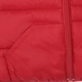 thumbnail image 6 of Toddler Boys and Girls Zip Up Warm Coat Cozy Track Jackets Hooded Puffer Casual Winter Fashion Lightweight Jackets with Pockets Loose Sweatshirts Oversized Trendy Long Sleeve Red 3 Years, 6 of 8