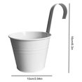 thumbnail image 2 of Macetas colgantes con gancho desmontable para decoración del jardín del hogar color blanco 6 uds., 2 of 2