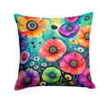 thumbnail image 2 of Colorful Anemones Fabric Decorative Pillow 14 in x 14 in, 2 of 2