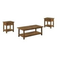 thumbnail image 1 of Payne Ensemble de Table Basse 3 Pcs et Table d'Appoint 1 Tiroir Brun, 1 of 13
