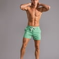 thumbnail image 3 of SWSMCLT Men's Gym Shorts Summer Soft Terry Cotton Lounge Shorts Elastic Waist Sweat Shorts Drawstring Mid Rise Workout Jogger Sweatpants Green Medium, 3 of 4