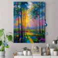 thumbnail image 4 of Vibrant Forest Light Abstract Canvas Wall Art, Nature Glow Print for Living Room, Bedroom, Office and Yoga Studio Decor, 4 of 8