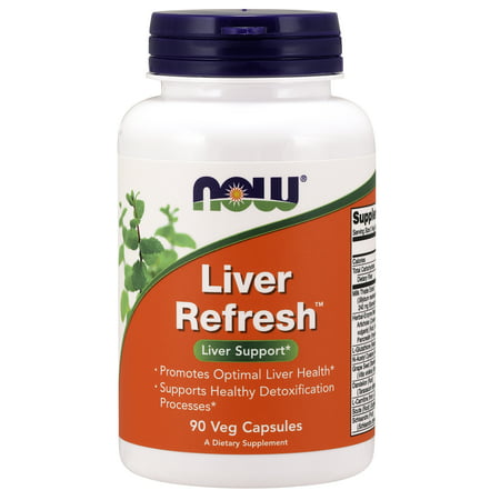 NOW Supplements, Liver Refresh™ with Milk Thistle Extract and unique Herb-Enzyme blend, 90 Veg