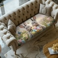 thumbnail image 2 of Renewold Easter Bunny Eggs Basket Couch Seat Cover Sofa Seat Slipcover Replacement Stretch Furniture Protector Sofa Cover Sofa Slipcover for Kids, Pets, Lachine Washable, L, 2 of 5