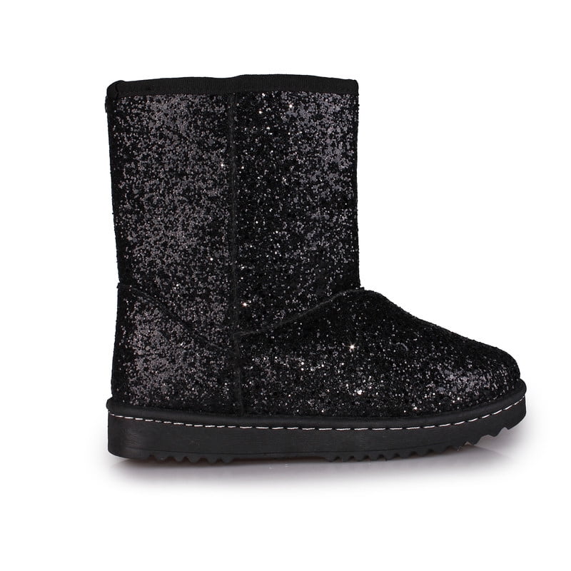 Women’s Sparkle Glitter Mid-Calf Winter Snow Boots