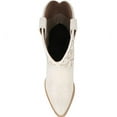 thumbnail image 5 of Sam Edelman Fuller Ivory Stacked Heel Pointed Toe Pull On Leather Western Boots (Ivory, 9), 5 of 7