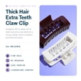 thumbnail image 2 of Gimme Beauty Thick Hair Extra Teeth Claw Clips - Double Layer Claws for Long & Curly Hair - Trendy Large, Non-Slip Accessories - Washable Design - Cream & Brown, 2 Pack, 2 of 9